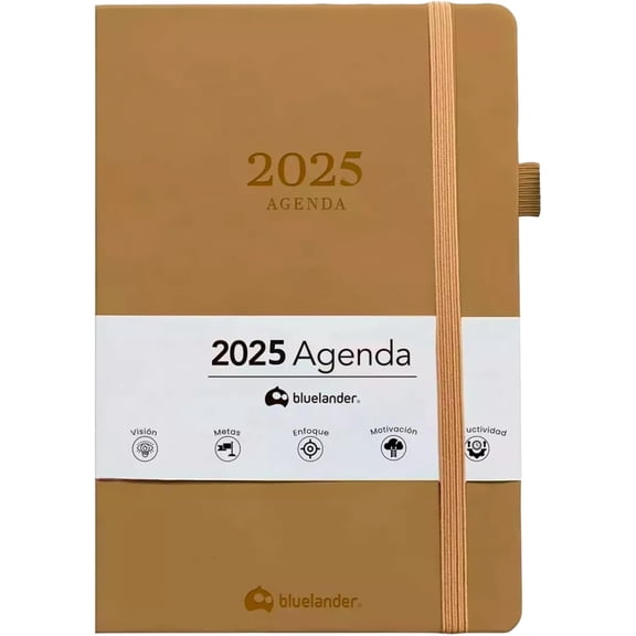 Agenda Escolar Bluelander 2024 Café Tamaño A5
