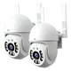 thumbnail image 1 of 2pcs Cámara De Seguridad Exterior Wifi Visión Nocturna 3mp Belug, blancas, 1 of 5