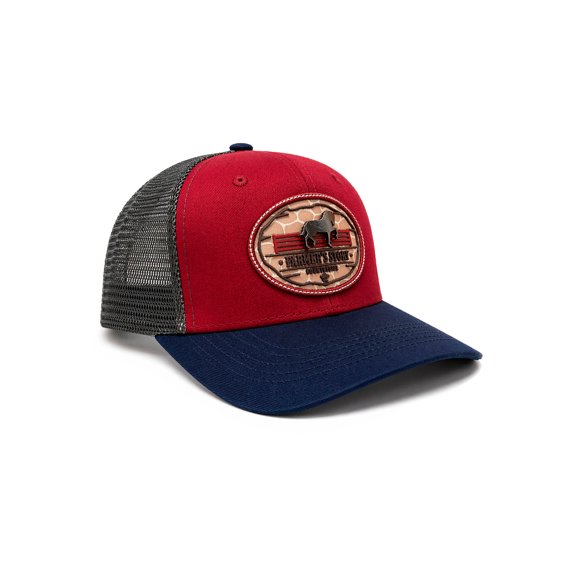 Knite Gorra Vaquera Farmer Horseback Rojo con Malla Transpirable Ajustable