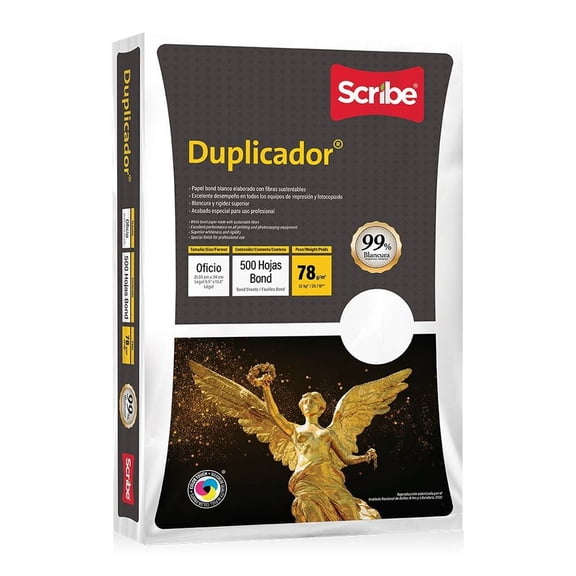 Paquete de Hojas Blancas Scribe Duplicador Tamaño Oficio 500 Hojas