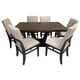 thumbnail image 4 of Set de Comedor SALVANTO Olimpo 6 Sillas 160x100 cm MDF color chocolate, 4 of 7