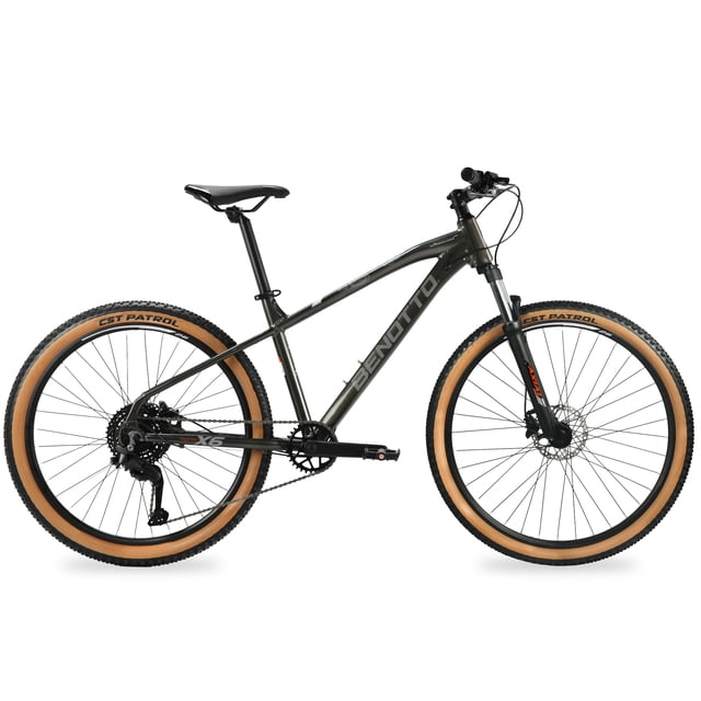 Bicicleta BENOTTO Montaña TACTIX R26 1x9 Hombre FS Frenos Doble Disco Hidraulico Aluminio Gris/Negro Talla:UN