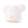 thumbnail image 1 of Lindo gorro de punto para bebé con bordado de doble corazón y doble bola de hilo. Cómodo y acogedor. Gorro cálido y abrigado para bebés., 1 of 5