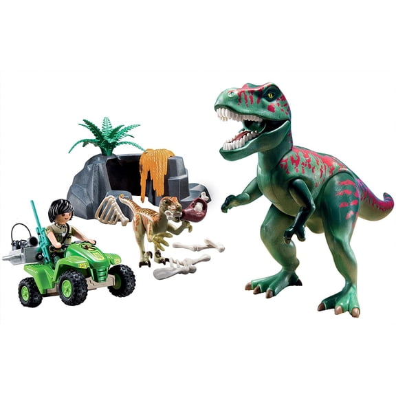 Playmobil Explorer Quad con T-Rex Multicolor