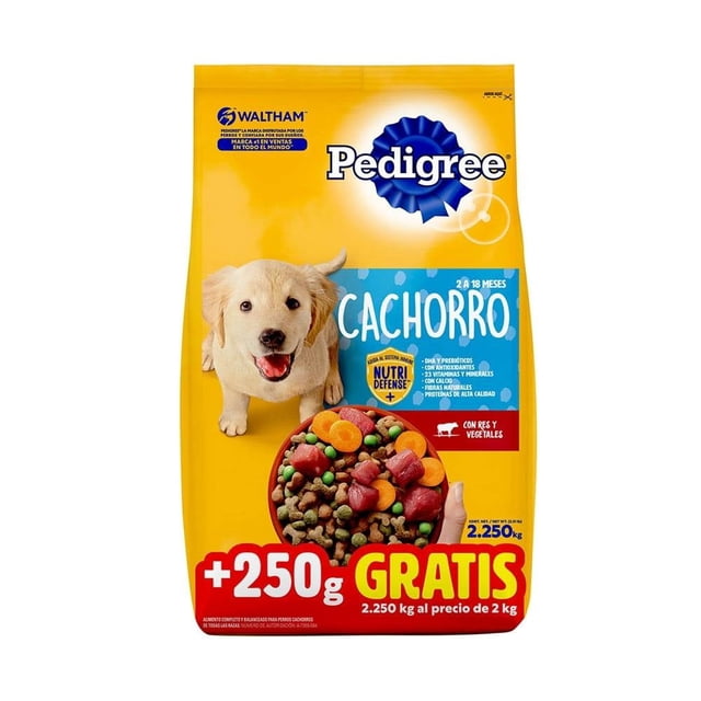 Alimento para Perro Pedigree Cachorro 2 a 18 Meses Res y Vegetales 2.250 kg