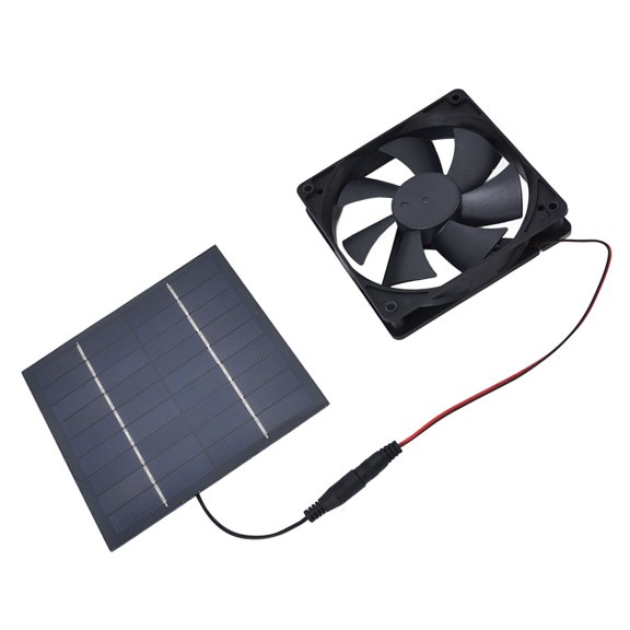 Ventilador Dual de Escape Solar, Ventilador de Panel Solar Multipósito de 12V 2A Fuerte para Invernaderos