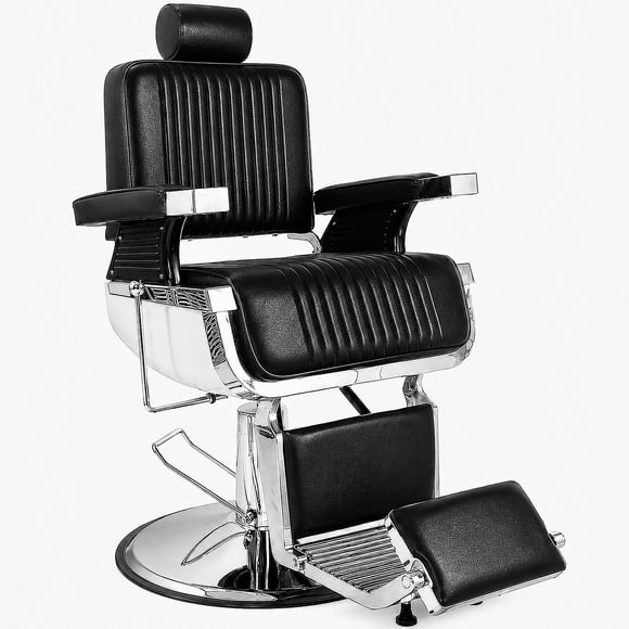 Sillon de Barberia Nanofort Silla Reclinable Premium Giro 360 Negro