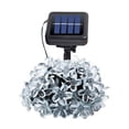 thumbnail image 2 of Luces solares para exteriores, guirnalda de flores con 20 luces LED, decoración navideña para jardín, cerca, patio, árbol de Navidad, hogar, boda, patio, fiesta, luz solar., 2 of 7