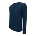 thumbnail image 3 of Playera George Talla G Cuello Redondo Manga Larga Lisa Azul Teal, 3 of 4