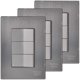 thumbnail image 1 of Apagadores con Placa Certificados Inoxium2A1ESilver 3Pzas Apagadorx2/Apagador Escalera 125-250VCA 10A 50/60Hz Plateado A, 1 of 4