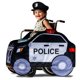 thumbnail image 1 of Disfraz Policía (Silla de Ruedas) Unitalla, 1 of 1