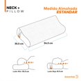 thumbnail image 4 of Almohada Dreamlab Neck+ Soporte Cervical 2 Pack Memory Foam con Gel Hipoalergénica Tamaño Estándar, 4 of 6