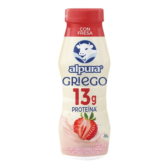 Yoghurt Bebible Alpura Griego con Fresa 245 g