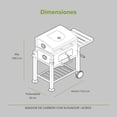 thumbnail image 3 of Asador de Carbón Grande Avera con Parrilla Ajustable Elevador Color Gris Alta Resistencia ACB03, 3 of 5