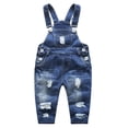 thumbnail image 1 of Overoles Vaquero con Bolsillo y Pechera Para Bebé Niña y Niño, Ropa de Trabajo Unisex, KIDSCOOL SPACE, 6-12 Meses, 1 of 7