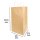 thumbnail image 3 of Bolsa de papel kraft (180 piezas) Caltom Delivery grande con asa, 3 of 4