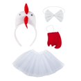 thumbnail image 3 of Juego de disfraces de pollo lindo para niñas falda de tul para la fiesta de acción de gracias de cosplay, 3 of 8
