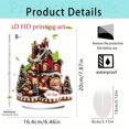 thumbnail image 2 of CaiYueKe Christmas House 2D Flat Ornament Set Shatterproof Hanging Decor Holiday Display Accent Festive Home Decoration Christmas Tree Ornament Gift Set for Family Friends Seasonal Party Supplies, 2 of 3