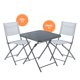 thumbnail image 1 of Naterial Set de Comedor: Mesa + 2 Sillas Plegables de Acero Apta para Exterior, Modelo Emys, 1 of 5