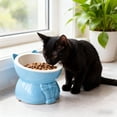 thumbnail image 4 of Cats Food Bowl Large Capacity Pet Food Bowl Cute Drinking Bowl For Cats To Protects The, 4 of 6