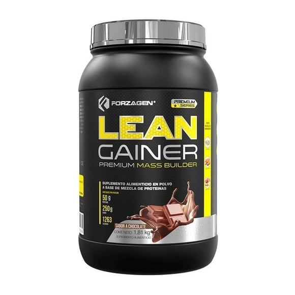 Suplemento alimenticio Forzagen Lean Gainer premium mass builder sabor chocolate 1.81 kg