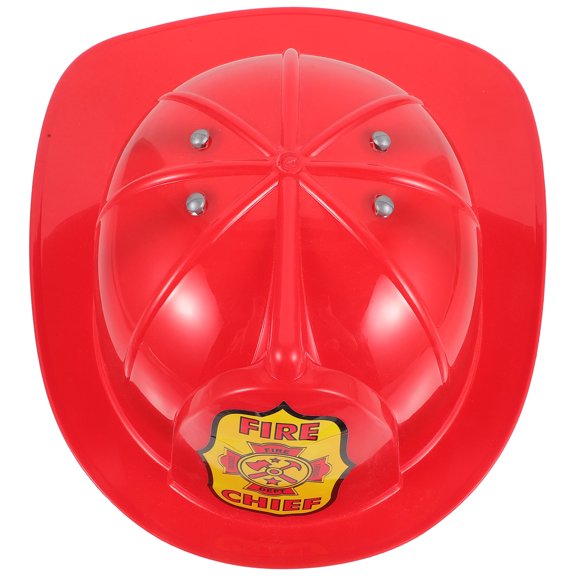 FELTECHELECTR Sombrero de bombero para niños, cosplay, casco de jefe de bomberos, accesorio de disfraz para niños y niñas, sombrero de bombero de plástico