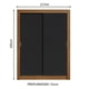 thumbnail image 3 of Ropero Closet Madesa Denver 2 Puertas Corredizas Marrón/Negro, 3 of 9