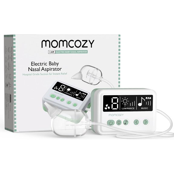 Momcozy Aspirador Nasal Para Bebé, Aspirador De Nariz Eléctrico De 65 kPa Para Niños Pequeños Con 9 Niveles De Succión