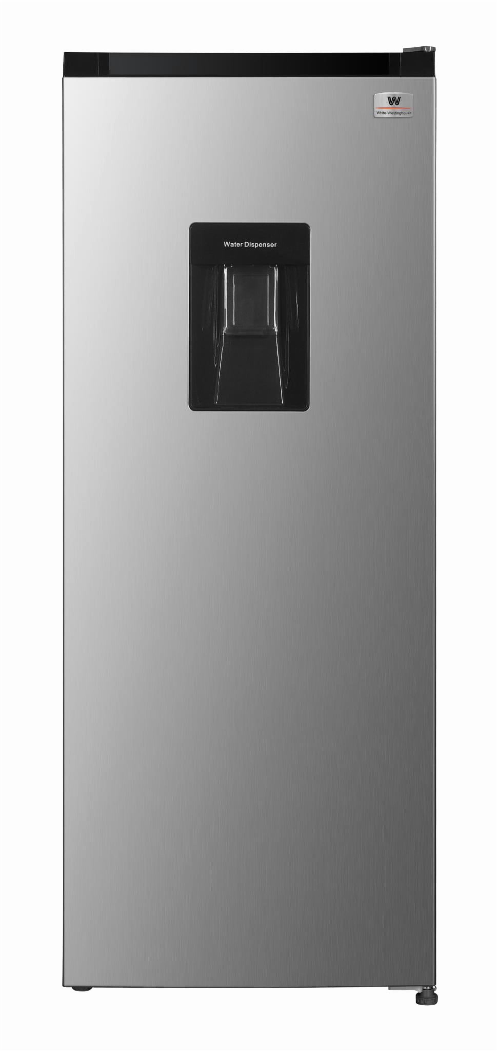 White Westinghouse Refrigerador Frigobar 6.1 pies 170L Modelo WWCR07170LHSWD Congelador interno Defrost Despachador de agua Control mecánico Parrillas vidrio templado