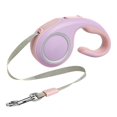 thumbnail image 3 of Correa Retráctil para Mascotas Fluorescente Cerradura de Un Botón Correa para Caminar para Mascotas con Mango Ergonómico para Perros Pequeños Medianos Gatos Rosa Púrpura 3 Metros / 9.8 Pies, 3 of 10