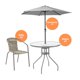 thumbnail image 1 of Naterial Set de Comedor para Exterior: Mesa + 4 Sillas + Sombrilla para Jardín Tipo Ratán, Modelo Elías, 1 of 5