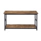 thumbnail image 3 of Mesa de Centro Rectangular de 2 Niveles con Estante, para Sala de Estar, Madera Vintage HOMEMAKE FURNITURE Industrial Rústico, 3 of 6