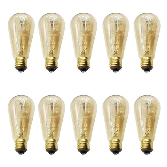 Foco Vintage Edison Adir 2950-P10 40W Luz Calida 10 Pzs