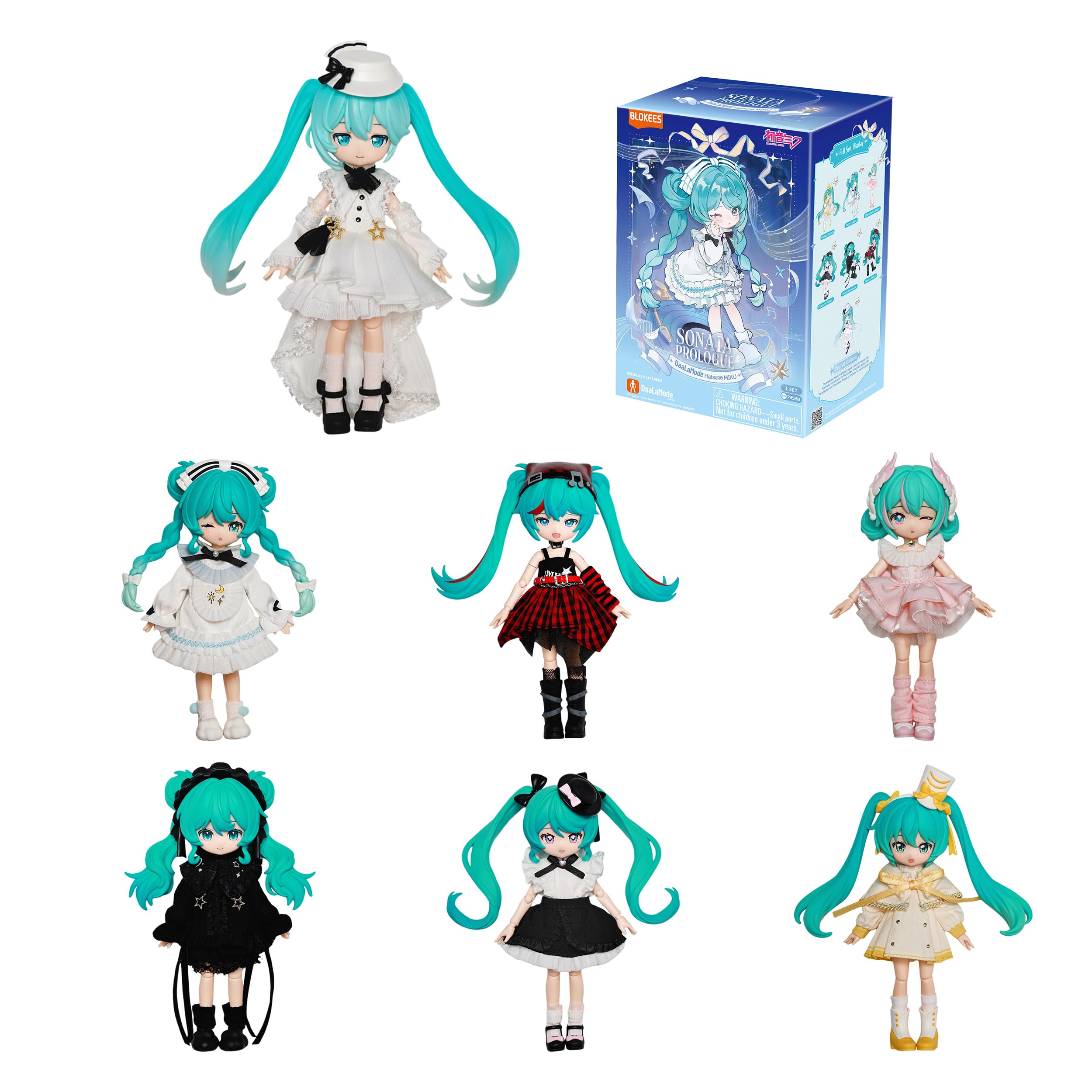 Paquete de 6 kits de modelo BLOKEES Hatsune Miku (14+)