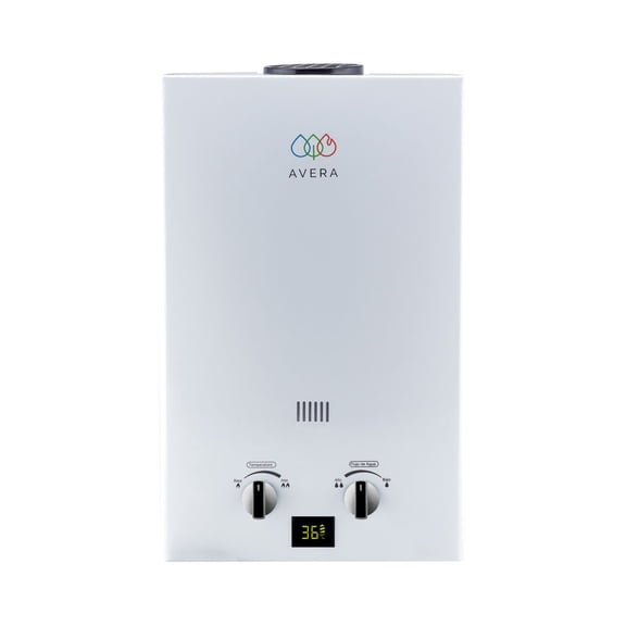 Boiler de Paso 2 Regaderas y 1 Lavabo 12Lts AVERA  C12LNAT Calentador de Paso Uso Exclusivo Gas Natural
