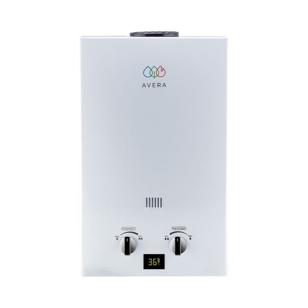 Boiler de Paso 2 Regaderas y 1 Lavabo 12Lts AVERA C12LNAT Calentador de Paso Uso Exclusivo Gas Natural