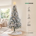 thumbnail image 2 of Árbol Nevado de Navidad 1.80 m Artificial con Soporte Metal 800 Ramas Frondoso Decoración Navideña, 2 of 7
