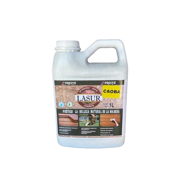 Protector Lasur PRESTO para madera Caoba 1lt