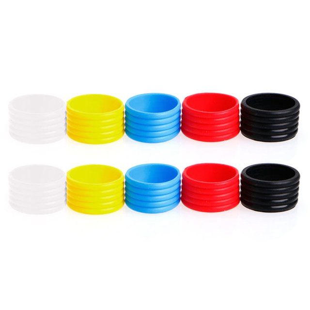 Sobregrip de tenis 10 Unids Raqueta de Tenis Manija Anillos antideslizantes Sudor Absorbente de Sili POWERTI Sobregrip de tenis