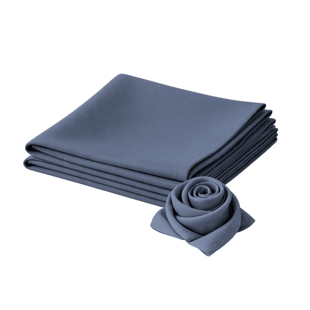GILA Servilletas de Tela 45 x 45 cm | Lavables y Resistentes | Paquete de 12 Servilletas Color Azul Metálico
