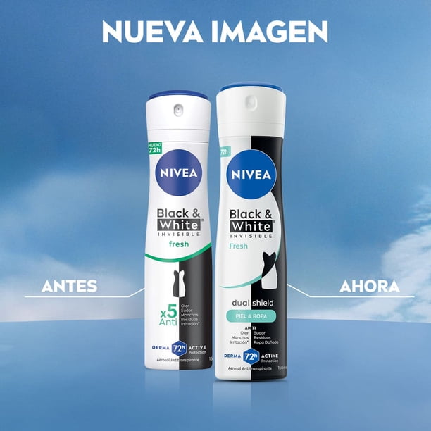 Imagen 6 de Antitranspirante NIVEA Black & White invisible black & white fresh spray 150 ml