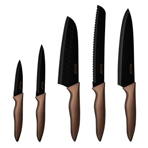 Juego de cuchillos de cocina Hecef 5 piezas acero inoxidable ultra afilados