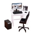 thumbnail image 2 of Juego de silla de escritorio para computadora a escala 1:12, escenas de muebles en miniatura, silla de escritorio de oficina en miniatura blanco, 2 of 9