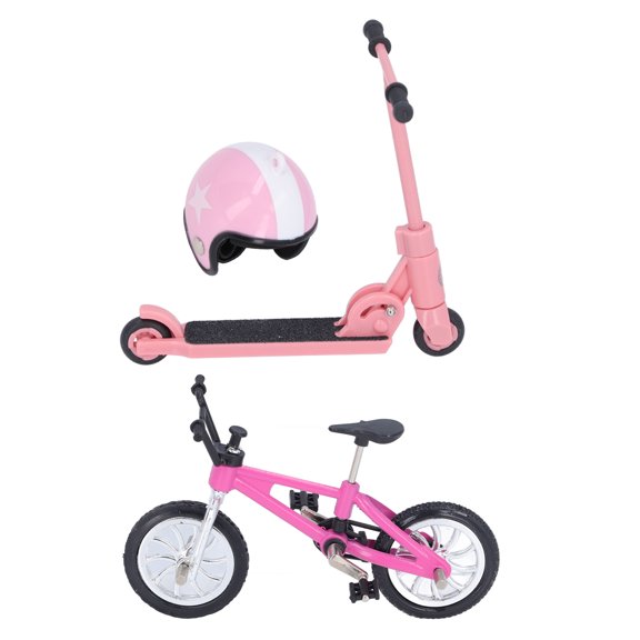 Juego De Scooter De Bicicleta En Miniatura, Juego De Casco De Bicicleta De Scooter De Casa De Muñecas De Jardín, Ideal Para Casas De Muñecas O Escenas De Jardín En Miniatura,