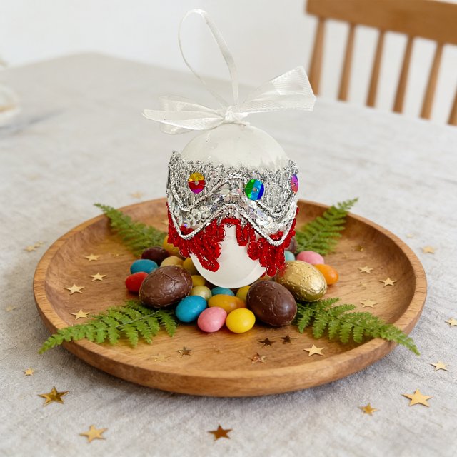 Colgante de huevo de Pascua con lazo | Decoración colgante de plástico de 6 cm para la búsqueda de huevos de Pascua, artículos de fiesta y rellenos de cestas | Apto para niños, reutilizable en azul,