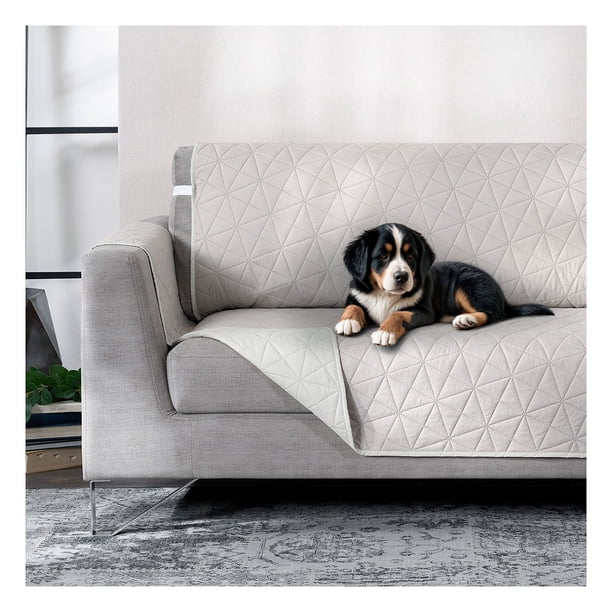 Protector de Sala 3 Pzas Reversible Pinsonic, Real Textil (Marfil - Gris, CH/M/G)