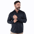 thumbnail image 1 of Camisa Negra de Vestir Manga Larga Slim Fit Casual Para Hombre, 1 of 5