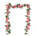 thumbnail image 2 of Adorno de pared de 2 piezas con rosas artificiales de 10 cabezas, ideal para San Valentín. Jarrones de cristal decorativos para dormitorio o sala de estar. Marco metálico. 230 cm (90,55, 2 of 9