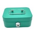 thumbnail image 1 of Caja de dinero con cerradura, caja de seguridad con llave, caja de tesoro para niñas y niños Verde, 1 of 9