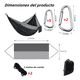 thumbnail image 2 of Hamaca Algodón Para Exterior Jardín Camping Portátil Mueble Negro/Gis, 2 of 5